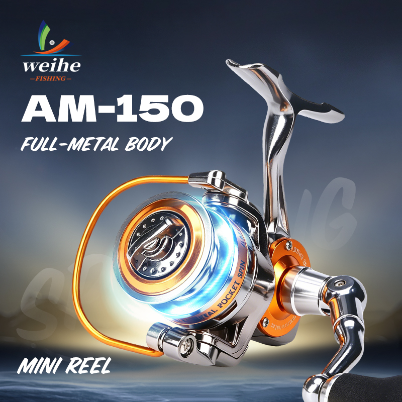 Ice Fishing Reel - WEIHE 150# Mini Metal Spinning Reel
