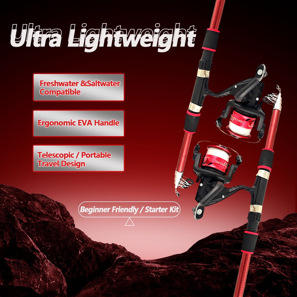 Spinning Fishing Rod and Reel  - огляд і ціна Spincast Reel